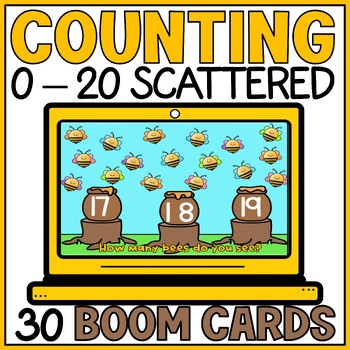 Preview of Counting Objects 0 to 20 in Scattered Configuration Boom Cards Digital Resource