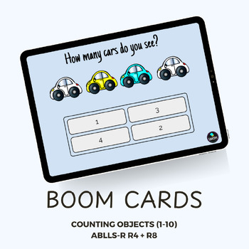 Preview of Counting Objects 1-10 Math Boom Cards (ABLLS-R R4 + R8)