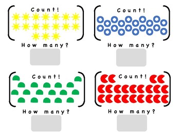 Preview of Counting Objects 1 - 15, Simple Shapes, LIfe Skills or Functional Curriculum