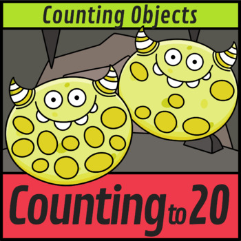 Preview of Counting Objects to 20 Monster Spots |  Math Boom Cards