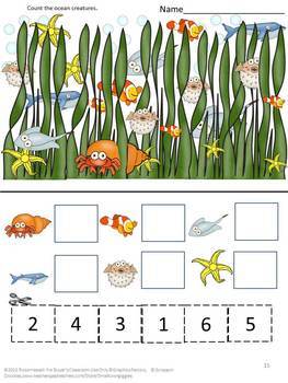 Ocean Animals Activities Literacy & Math Distance Learning Packets