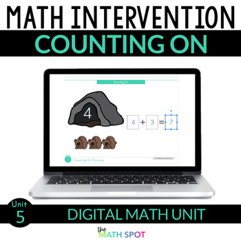 Preview of Counting On Addition  |  Digital 1st Grade Math Intervention Unit