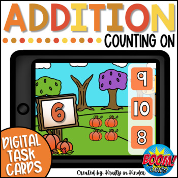 Preview of Counting On Addition Boom Cards