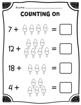 Counting On Addition Strategy Worksheets | (Counting On Addition ...