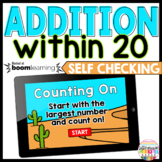 Counting On Addition to 20 Math Boom Cards