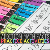 Addition Math Facts Practice Activities