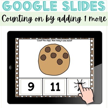 Preview of Counting On One More GOOGLE Slides digital learning math game