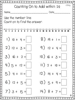 Counting On and Back to Add and Subtract by Brandy Shoemaker | TpT