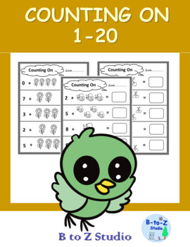 Preview of Counting On from Numbers 1-20 (Addition Worksheets)