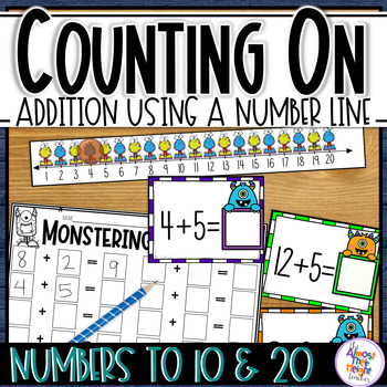 Preview of Addition - Counting On From a Given Number Using Open Number Line - Numbers 1-20