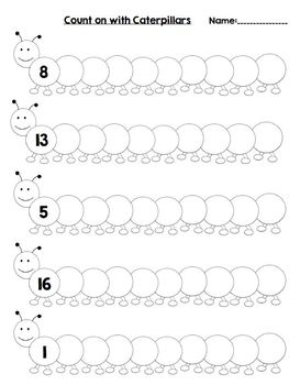 Counting On with Caterpillars Numbers 0-110 by Mrs Poma's Primary Passion