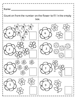 Counting On with Flowers by AddingToTheFun | Teachers Pay Teachers
