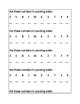 Preview of Counting Order and Pattern Word Problems - Sample Pages