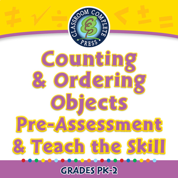 Preview of Counting & Ordering Objects -Pre-Assessment & Teach the Skill -NOTEBOOK Gr. PK-2