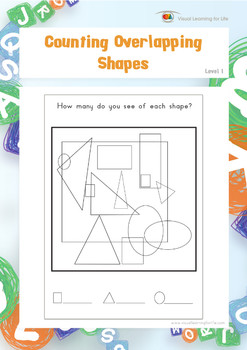 counting overlapping shapes visual perception worksheets tpt