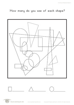 counting overlapping shapes visual perception worksheets tpt