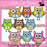 Owls Counting Clip Art - Numbers, Tally and Dots - Commercial Use
