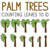 Counting Palm Tree Leaves Summer Math Clipart Commercial Use
