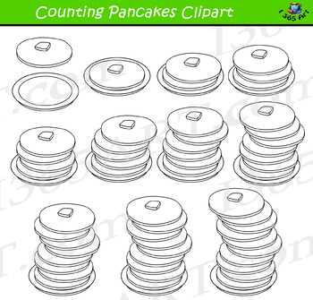 Counting Pancakes Clipart by I 365 Art - Clipart 4 School | TPT
