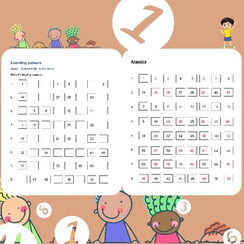 Preview of Counting Patterns: Fill in the Missing Numbers (Grade 1)
