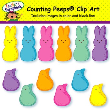 Counting Peeps Clip Art By Teachersscrapbook Teachers Pay Teachers