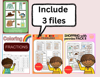Preview of Counting Pennies, Nickels, and Dimes Math ALL PACKS activities homework