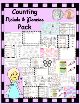 Worksheets for Counting Coins by First Grade Party | TpT