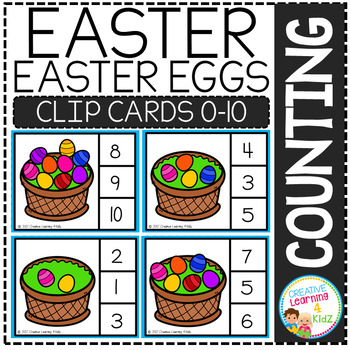 Counting Picture Clip Cards 0-10: Easter by Creative Learning 4 Kidz