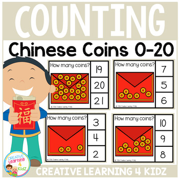 Preview of Counting Picture Clip Cards 0-20: Chinese New Year
