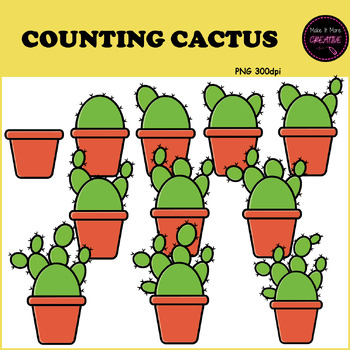 Preview of Counting Pictures: Cactus ClipArt
