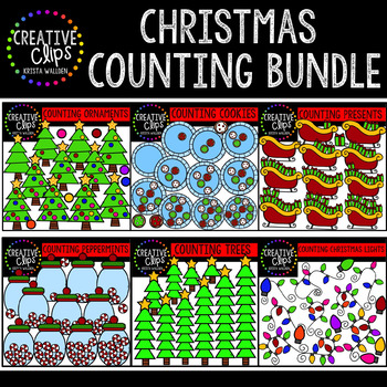 Preview of Counting Pictures: Christmas Clipart {Creative Clips Clipart}