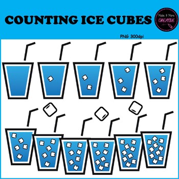 Preview of Counting Pictures: Ices Cubes ClipArt
