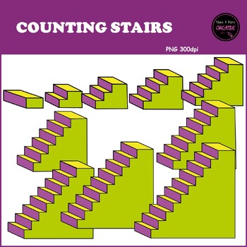 Preview of Counting Pictures: Stairs ClipArt