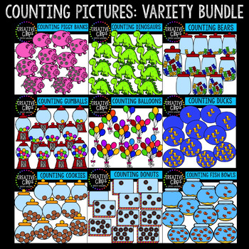 Preview of Counting Pictures: Variety MEGA Bundle {Creative Clips Clipart}