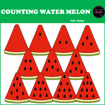 Preview of Counting Pictures: Water Melon ClipArt