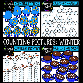 Preview of Winter Counting Pictures: Winter Clipart {Creative Clips Clipart}
