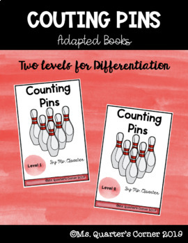 Preview of Counting Pins - Adapted Book
