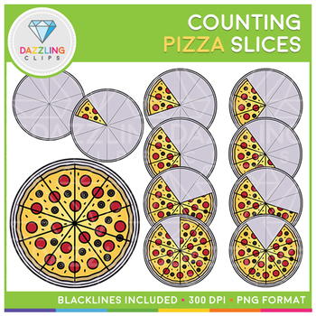 Preview of Counting Pizza Slices Clip Art