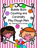 Counting Play Dough Mats - Bubble Gum Fun