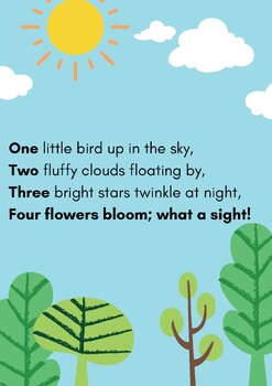 Preview of Counting Poem: Learn Numbers 1-10