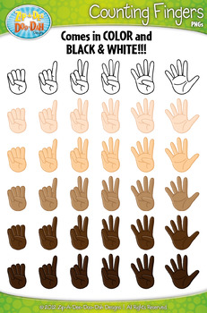Counting Fingers Clipart Zip-A-Dee-Doo-Dah Designs | TpT