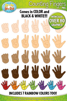Preview of Counting Fingers Clipart {Zip-A-Dee-Doo-Dah Designs}