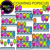 Counting Popsicles Clipart: Summer Counting and Math Clipart