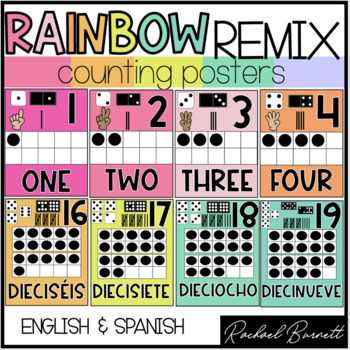 Preview of Counting Posters // Rainbow Remix Bundle