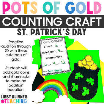Preview of St. Patrick's Day Math Craft for March - Counting Pots of Gold Bulletin Board