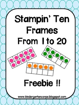 Preview of Counting Practice Stamping Ten Frames to 20
