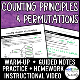 Counting Principles and Permutations Lesson | Warm-Up | Gu