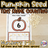 Counting Pumpkin Seeds Tens Frames