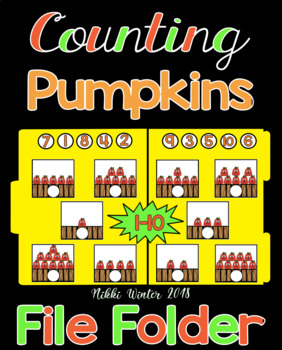 Preview of Counting Pumpkins 1-10 File Folder (SPED / Autism)
