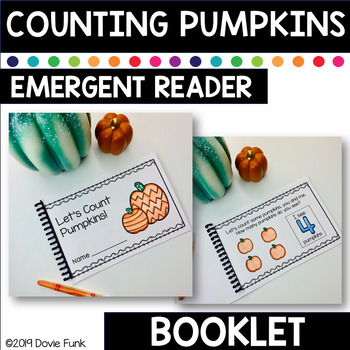 Preview of Fall Counting Pumpkins | Emergent Reader | Math Booklet | Book